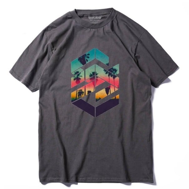 Heren T-shirt T2173 donkergrijs XS