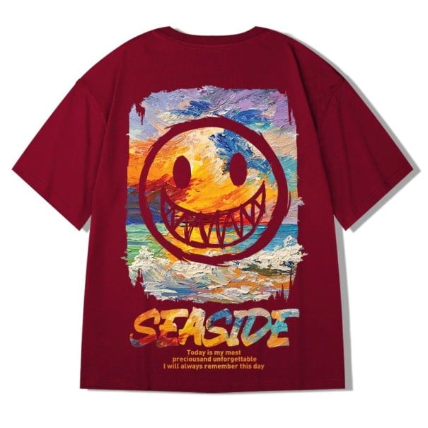 Heren T-shirt T2194 wijnrood M