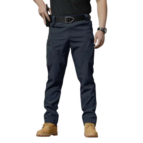 Heren tactische broek Slim Fit Camouflage Cut Waterdichte broek Ademende trainingsbroek Buitensportkleding donkerblauw S