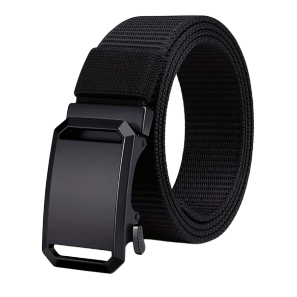 Heren tactische canvas riem 120 x 3,5 cm Verstelbare riem met automatische gesp Duurzame sportriem Werk Militaire toepassing zwart