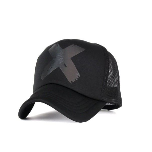 Heren trucker cap met kruis wit