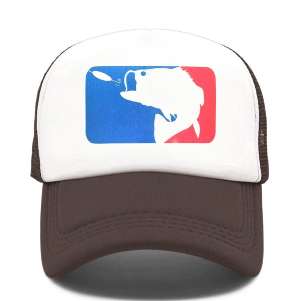 Heren trucker pet met vis 4