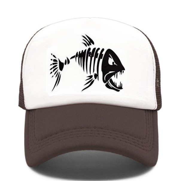 Heren trucker pet met vis T163 8