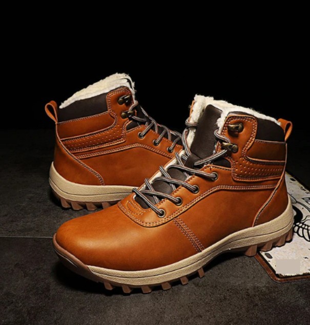 Heren winter enkellaarsjes met veters J2209 kaki 43