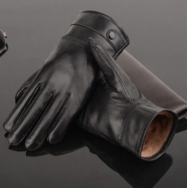 Heren winter leren handschoenen J1545