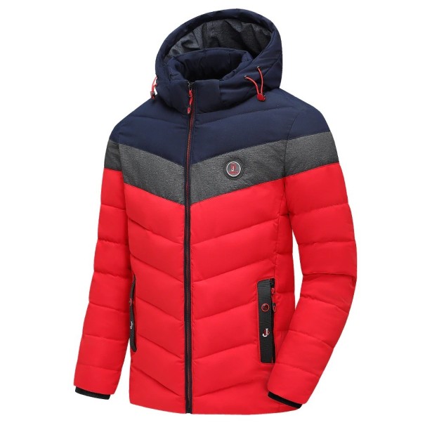 Heren winterjas A1741 rood S