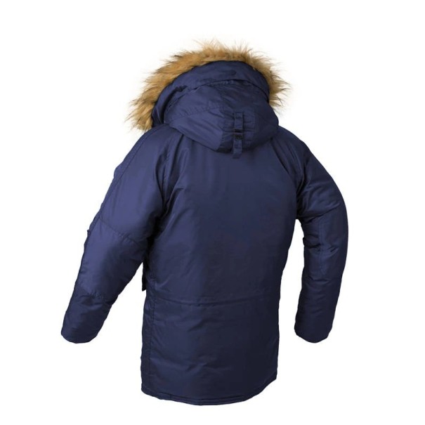 Heren winterjas A1804 blauw L
