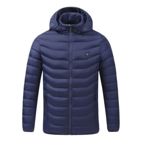 Heren winterjas donkerblauw L