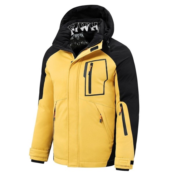 Heren winterjas F1065 geel XXL