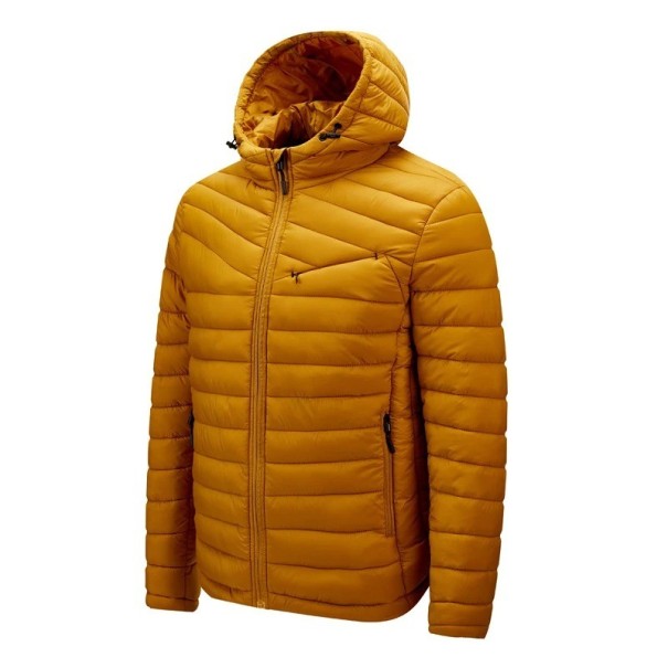 Heren winterjas F1139 donkergeel XL