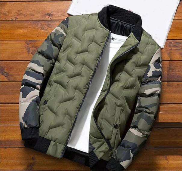Heren winterjas F1149 legergroen XXS