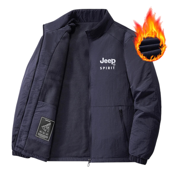 Heren winterjas Winddicht warme uitvoering Rits Sluitingen Praktische zakken Duurzaam polyester ontwerp Comfortabele winterjas voor koude periodes donkerblauw XL