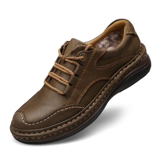 Heren winterlaarzen met bont J1540 kaki 43