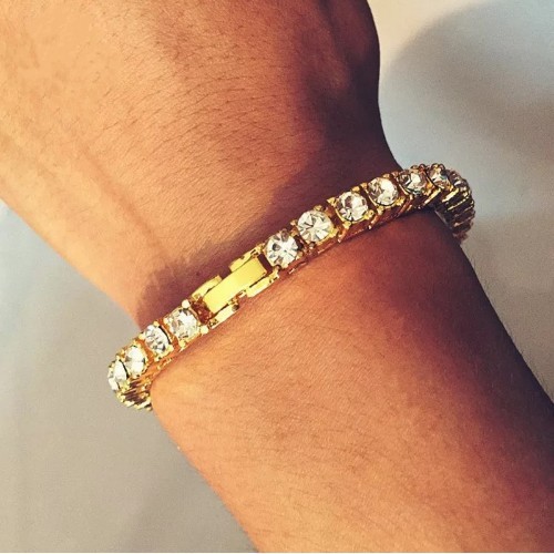 Herenarmband met stenen