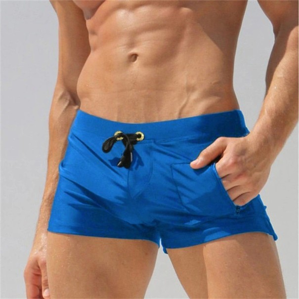 Herenbadkleding met zakje blauw M