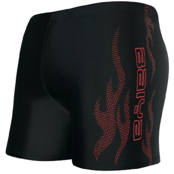 Herenbadpak met vlammen F965 rood S 3