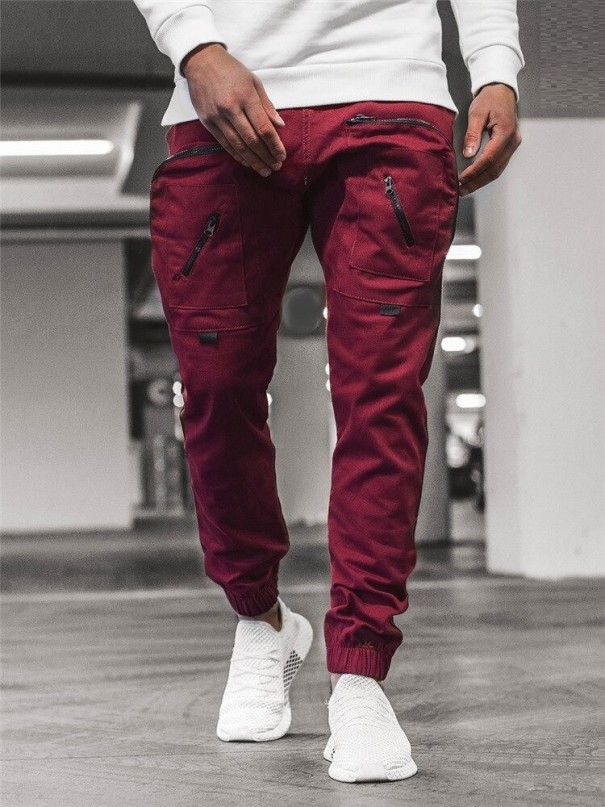 Herenbroek F1546 donkerrood XL