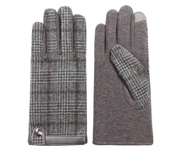 Herenhandschoenen met patroon J2669 kaki