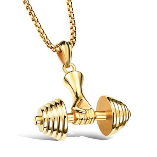 Herenketting met een halter goud