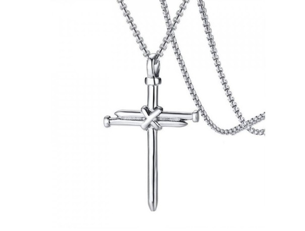 Herenketting met kruis D112 zilver