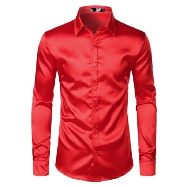 Herenoverhemd F456 rood XXL
