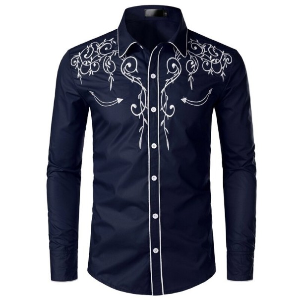Herenoverhemd F468 donkerblauw XL 1
