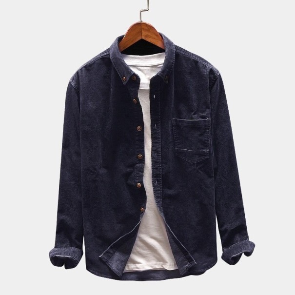 Herenoverhemd F641 donkerblauw S