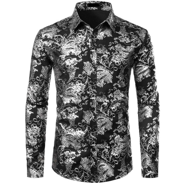 Herenoverhemd F741 zilver XL