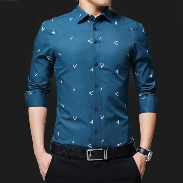 Herenoverhemd F800 blauw S