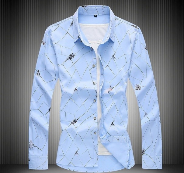 Herenoverhemd F806 lichtblauw 3XL