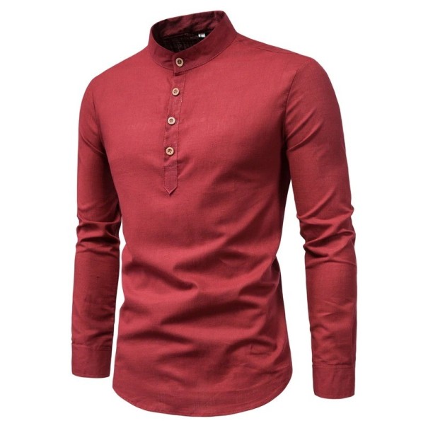 Herenoverhemd F825 rood S