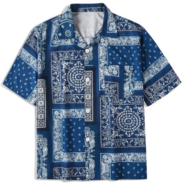 Herenoverhemd F828 blauw L