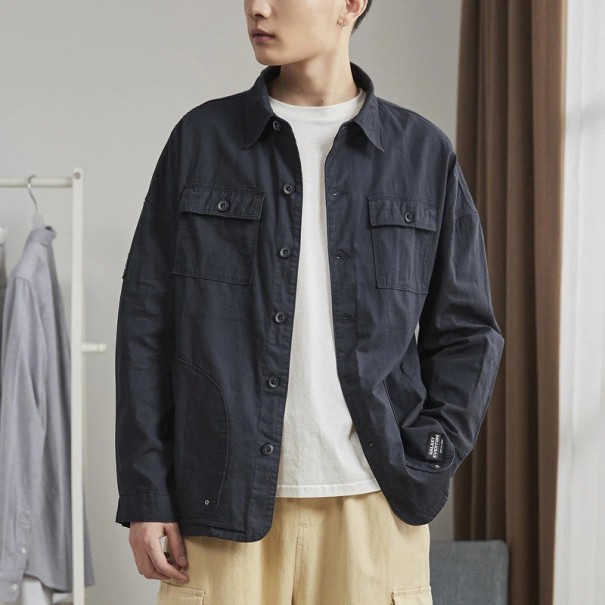 Herenoverhemd F839 donkerblauw XXS