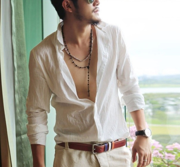 Herenoverhemd Hawaii J3056 wit L