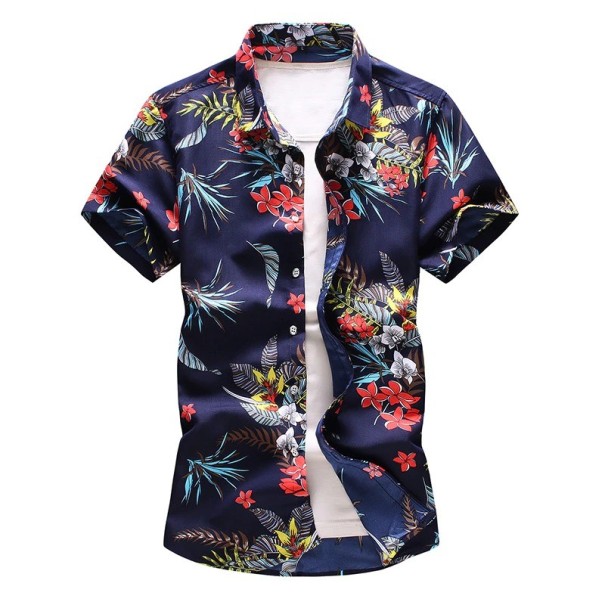 Herenoverhemd met bloemen F602 S 3