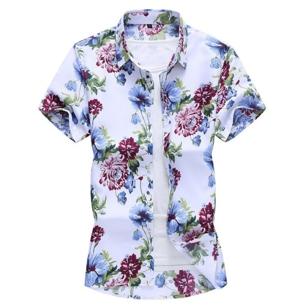 Herenoverhemd met bloemen F688 XXL 9