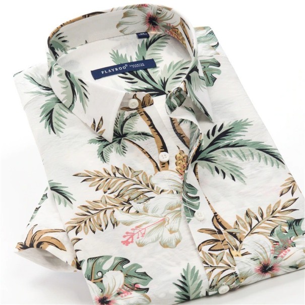 Herenoverhemd met palmbomen F767 6XL 1
