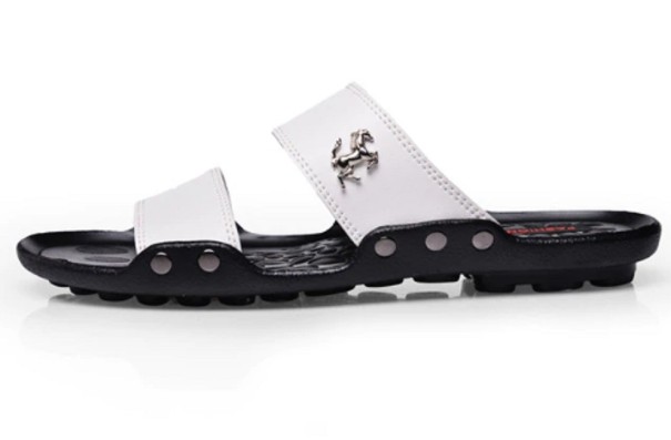 Herenpantoffels in een luxe design wit 40