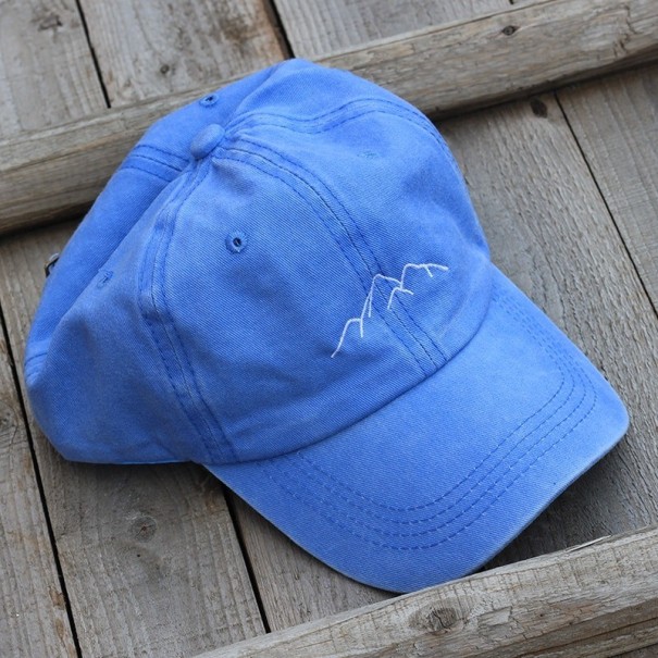 Herenpet met bergen blauw