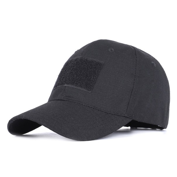 Herenpet met klittenband T28 zwart