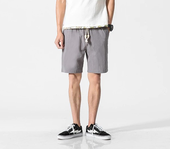 Herenshorts Evan grijs L