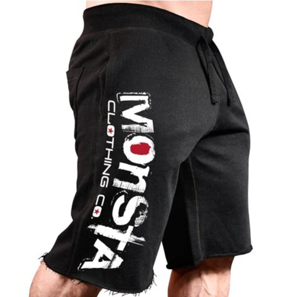 Herenshorts met A4-print zwart XS
