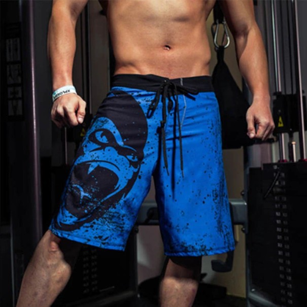 Herenshorts met Gorilla-print blauw XS