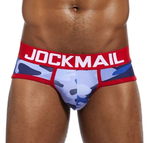 Herenslip met militair patroon rood S