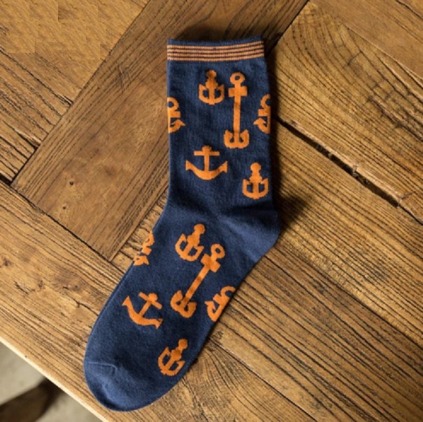 Herensokken - Anchors donkerblauw