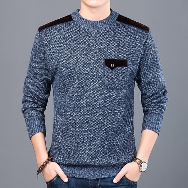 Herentrui met zak F206 donkerblauw XL