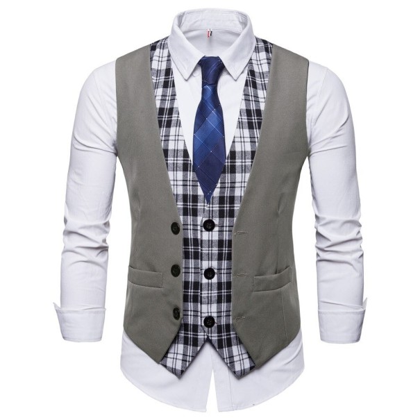 Herenvest F342 grijs M