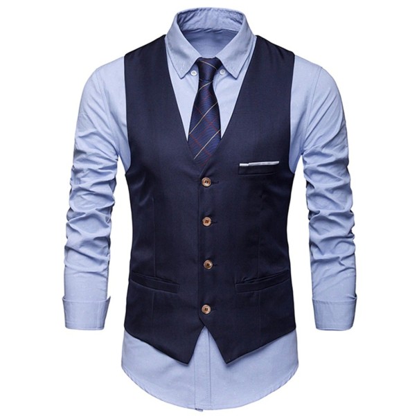 Herenvest F359 donkerblauw XXS