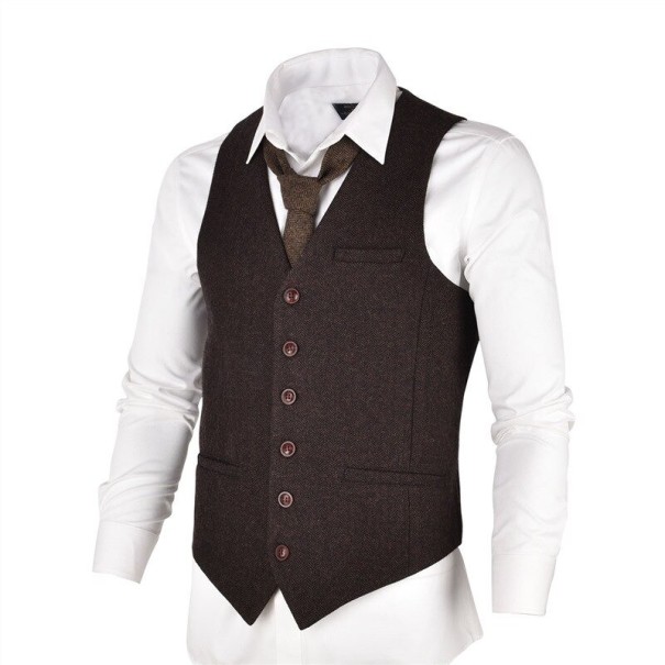 Herenvest F373 donkerbruin S