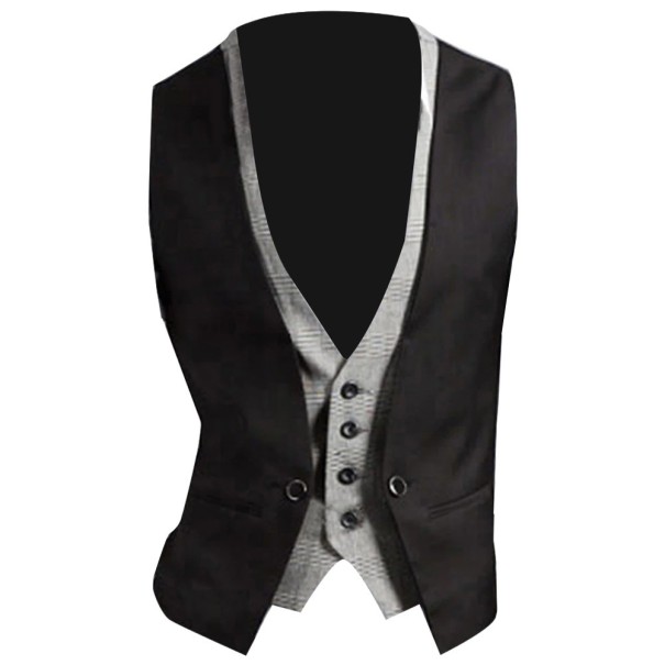 Herenvest F384 zwart L